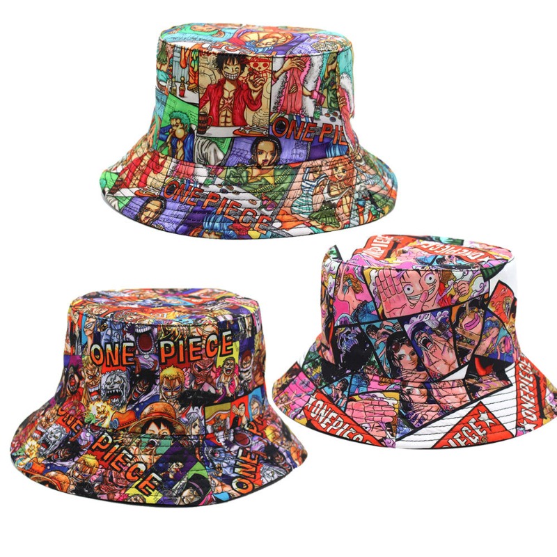 Anime Cosplay Ai - Chapéu bucket com estampa de pirata