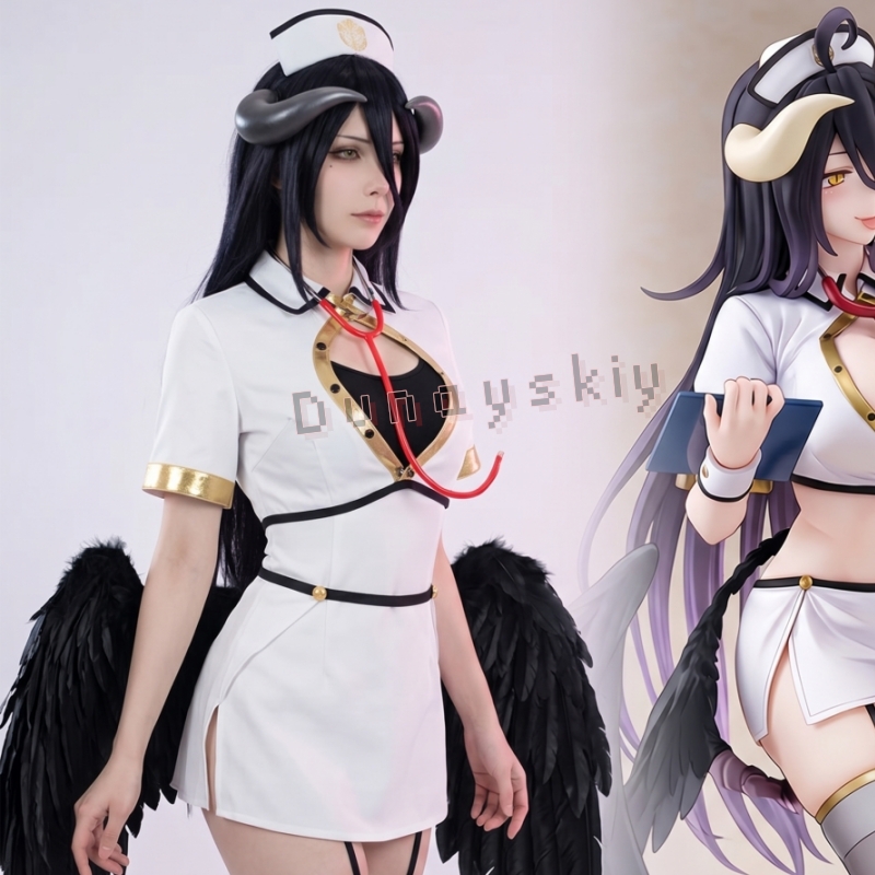 Anime Cosplay Nurse - Fantasia Cosplay OVERLORD Albedo Gothic Angel