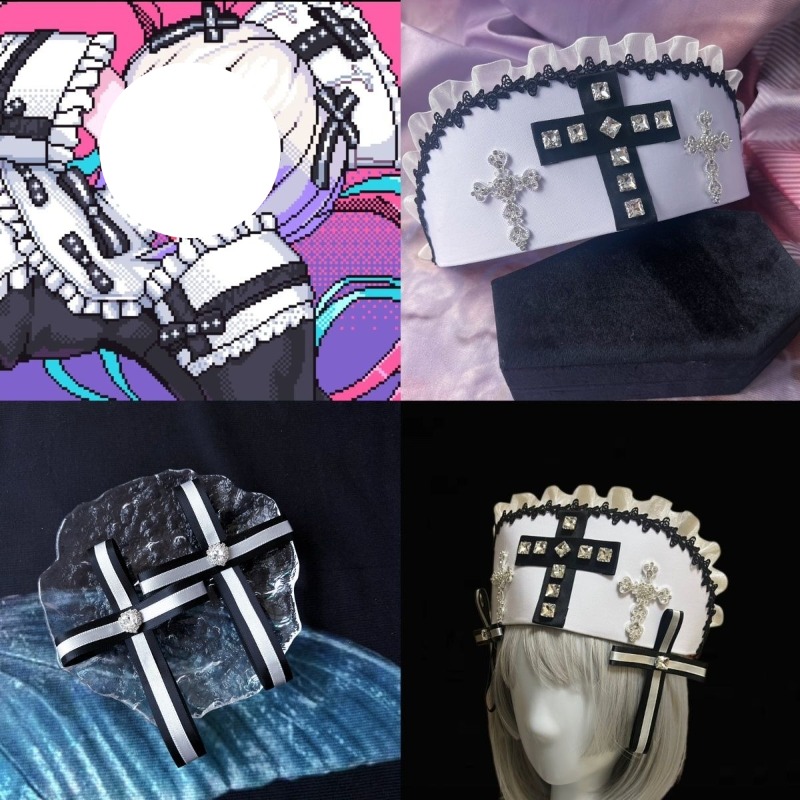 Anime Cosplay Nurse - Chapéu de Enfermeira Cosplay Anime Rain,