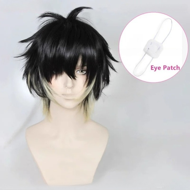 Anime Cosplay Rem - Anime towa sintético masculino curto preto