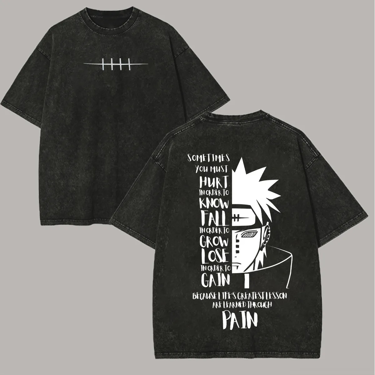 Anime Cosplay Quotes - Camiseta Naruto Pain com Citação de