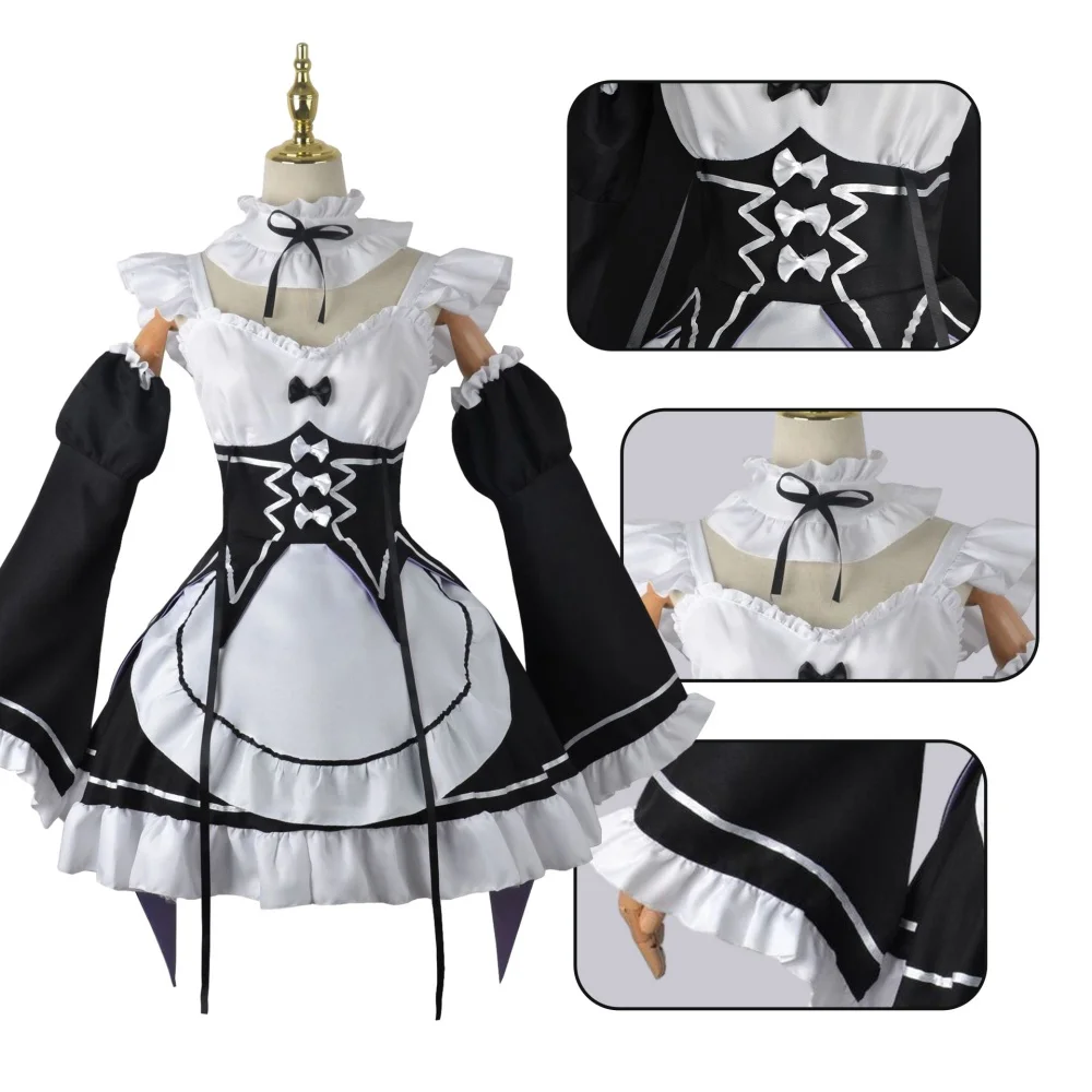 Anime Cosplay Rem - Fantasia de Cosplay Anime Ram Rem
