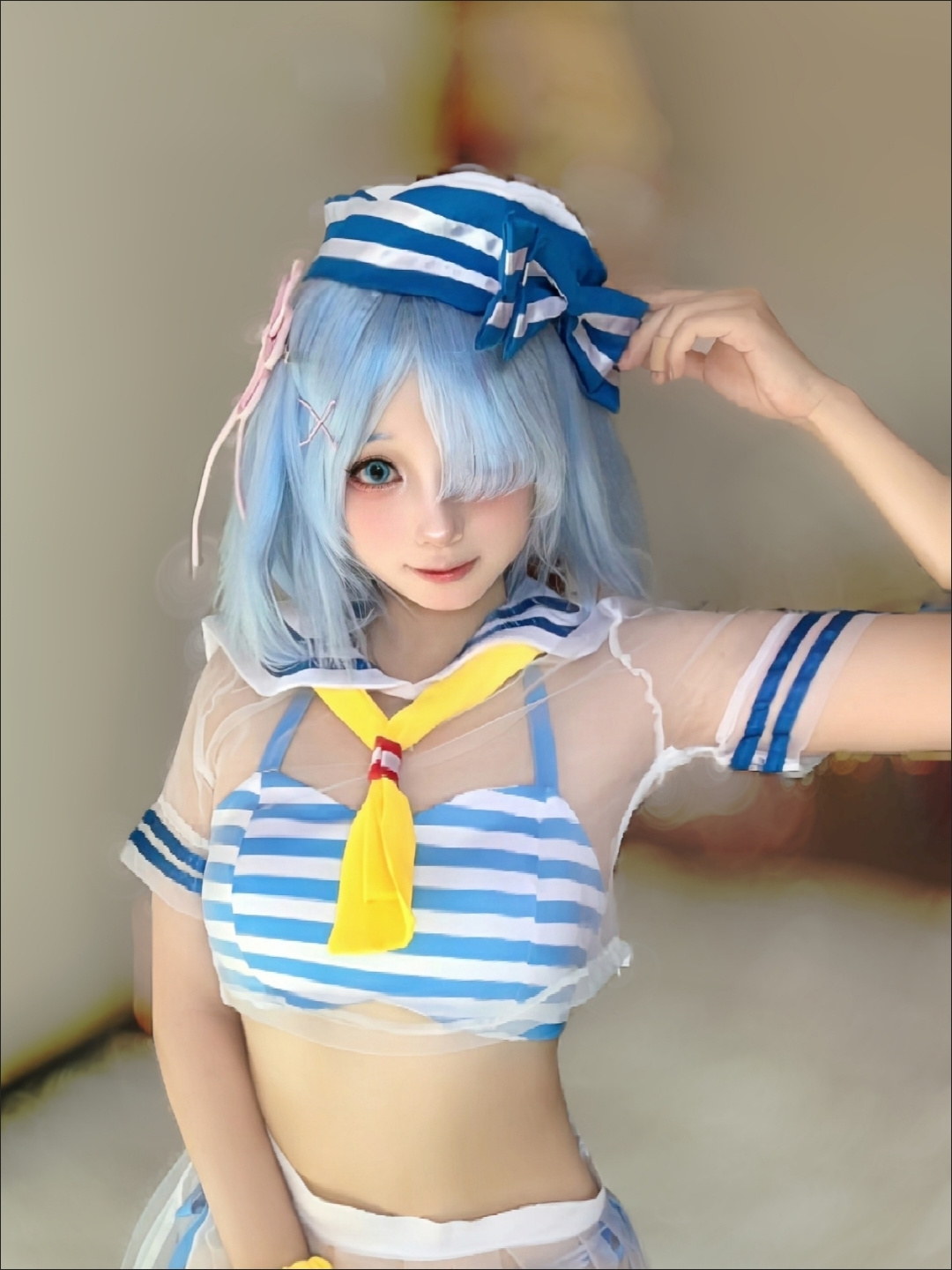 Anime Cosplay Rem - Fantasia Cosplay Re:Zero Rem - Conjunto