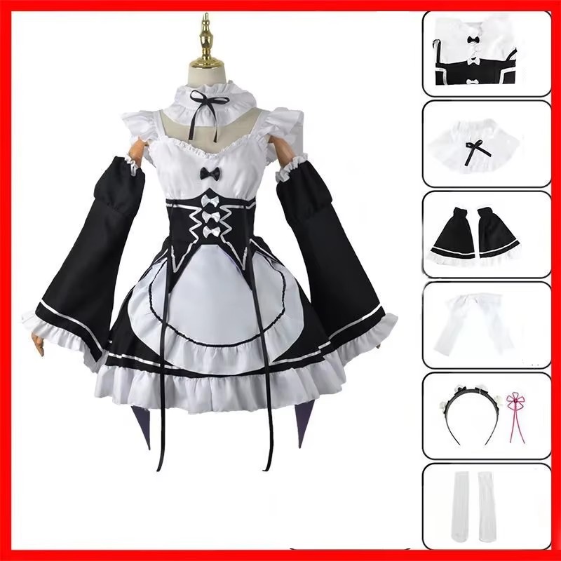 Fantasia de Cosplay Anime Re:z - Anime Cosplay Rem avaliação e preço