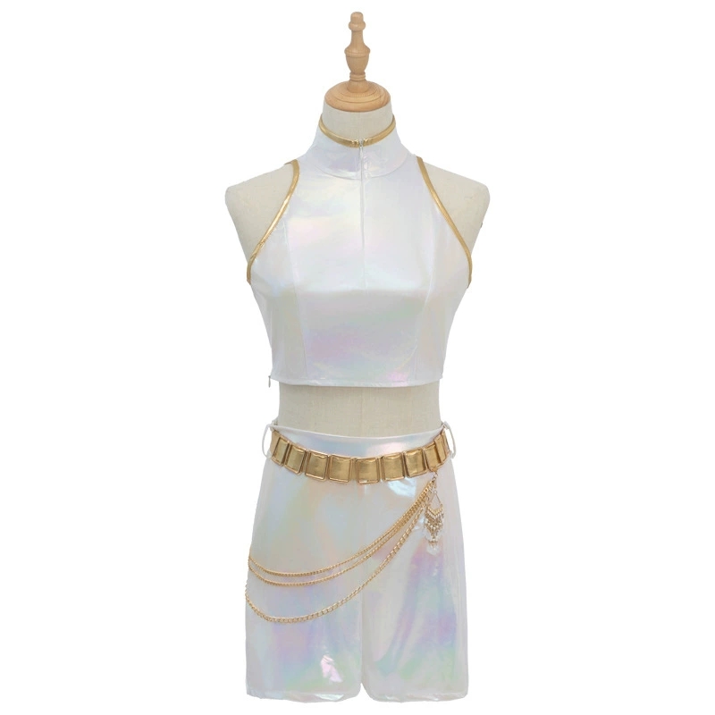 Traje cosplay couro pu branco  - Anime Cosplay Waifu avaliação e preço