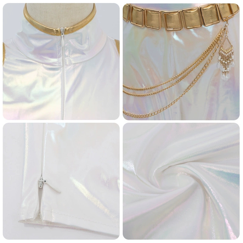 Traje cosplay couro pu branco  - Anime Cosplay Waifu avaliação e preço