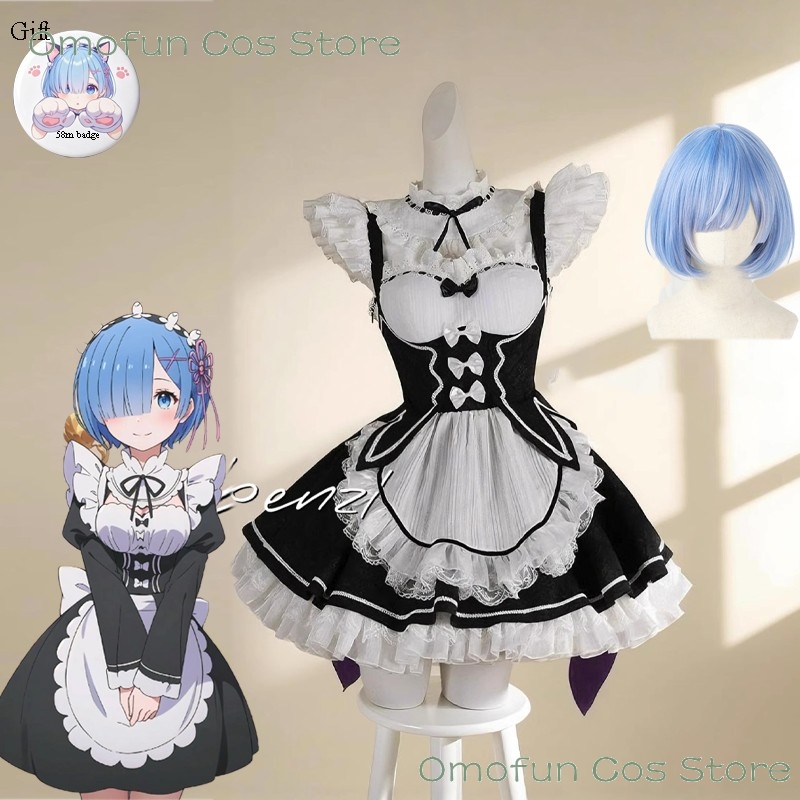 Fantasia de Cosplay Re:Zero Re - Anime Cosplay Rem avaliação e preço