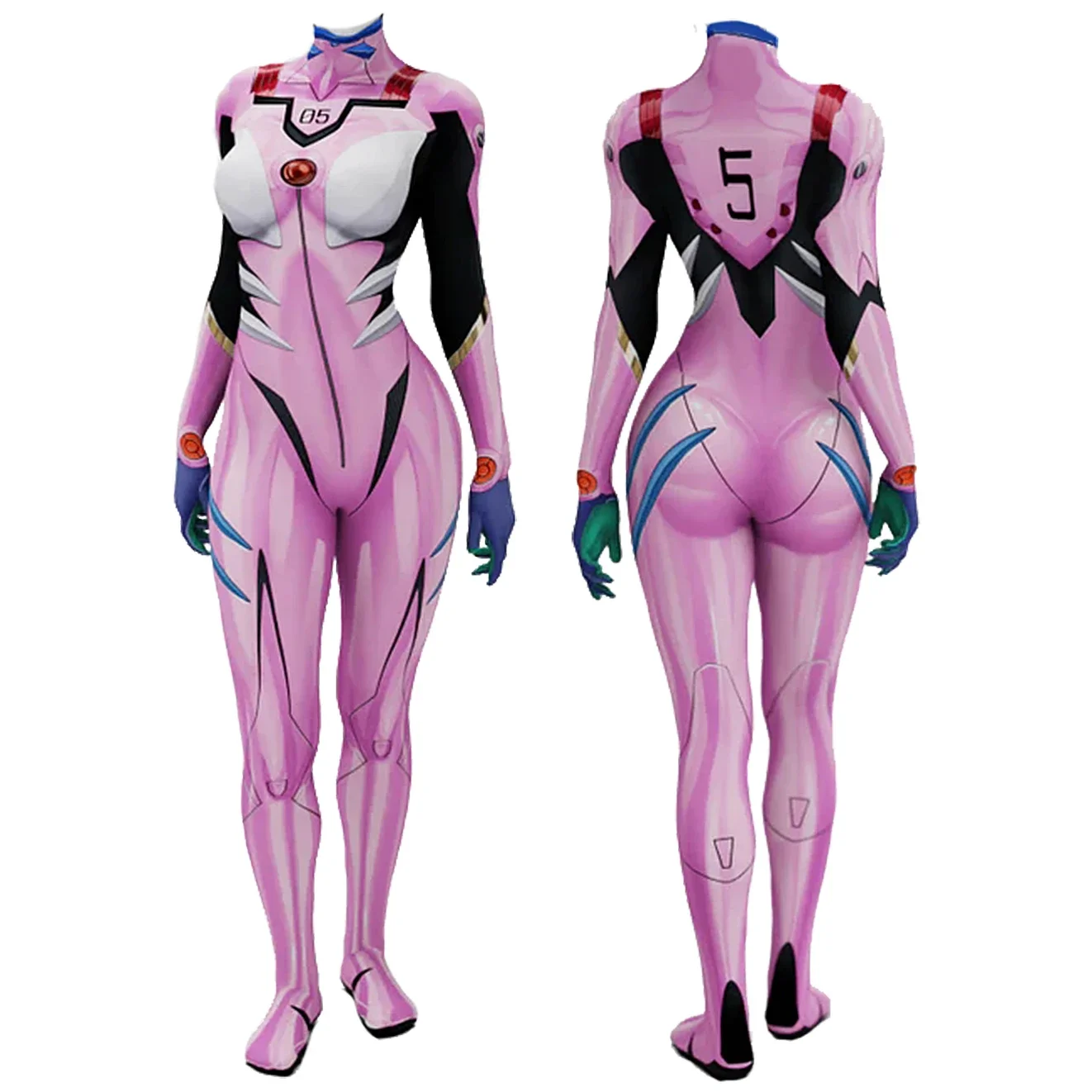 Anime eva 05 makinami cosplay  - Anime Cosplay Girl Costume avaliação e preço