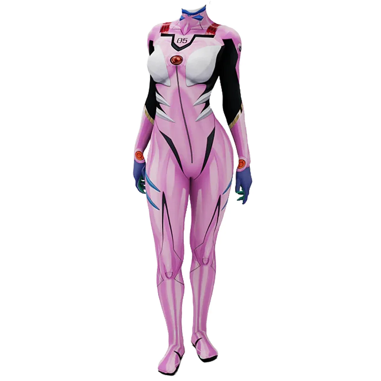 Anime eva 05 makinami cosplay  - Anime Cosplay Girl Costume avaliação e preço