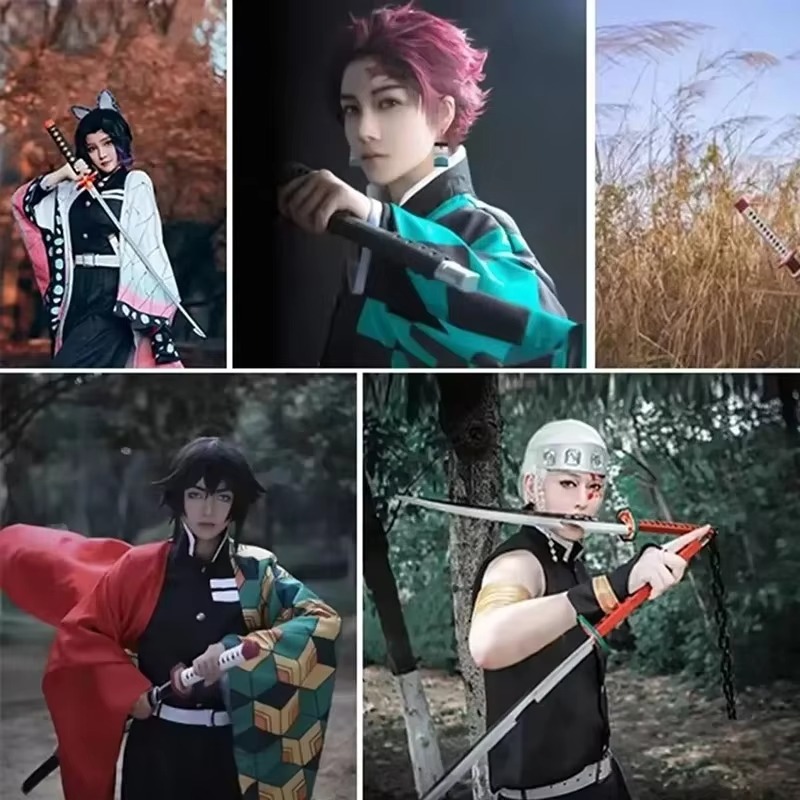 41in/104cm demon slayer katana - Anime Cosplay Real avaliação e preço