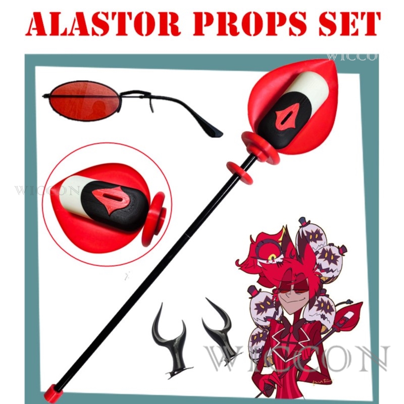 Acessórios de Cosplay Alastor: - Anime Cosplay Glasses avaliação e preço
